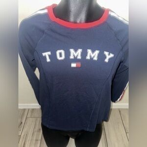 Women’s used Tommy Hilfiger sport shirt size S small logo retro vintage